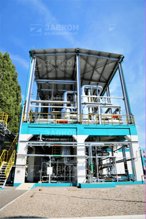 A LTF plant based on an evaporator for purifying waste water from the production of thermoplastic elastomers from lithium ions.