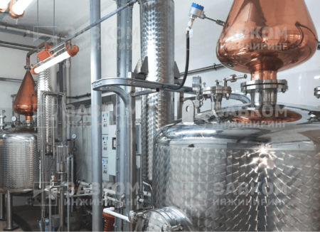Выпарная установка типа аламбик 1 450x326 Установка получения ароматных спиртов с двумя выпарными установками типа аламбик