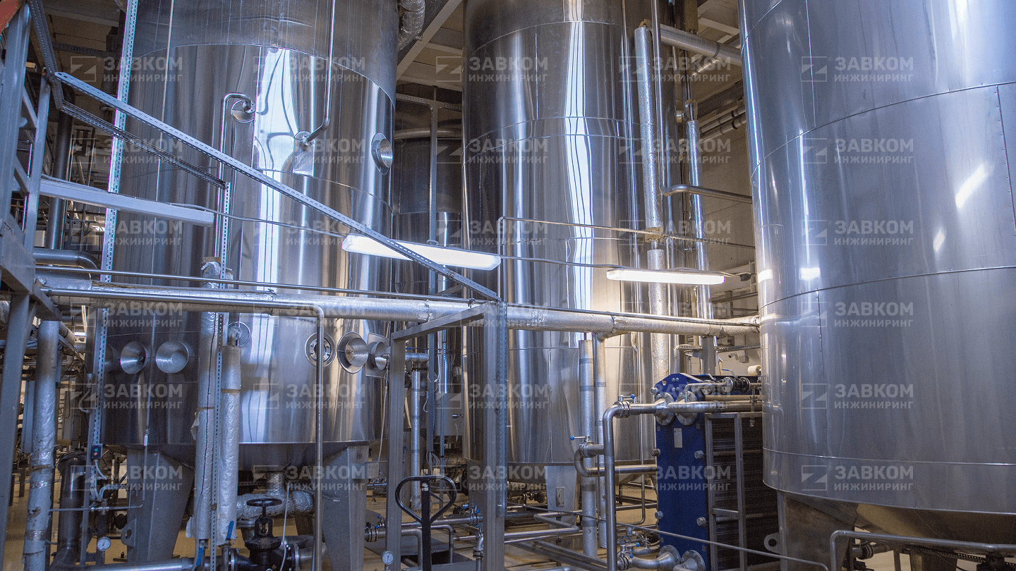 Plant for the production of enzyme preparations