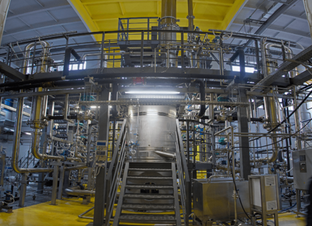 Установка по выпуску микробного белка из природного газа на опытно-экспериментальном производстве