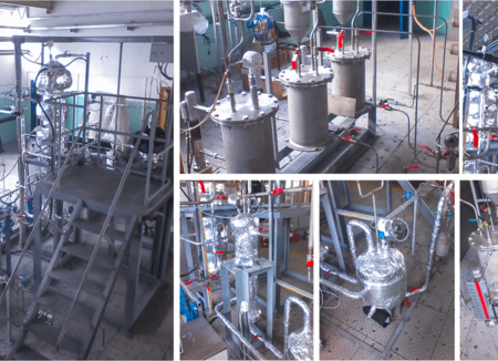 Пилотная парофазная каталитическая установка