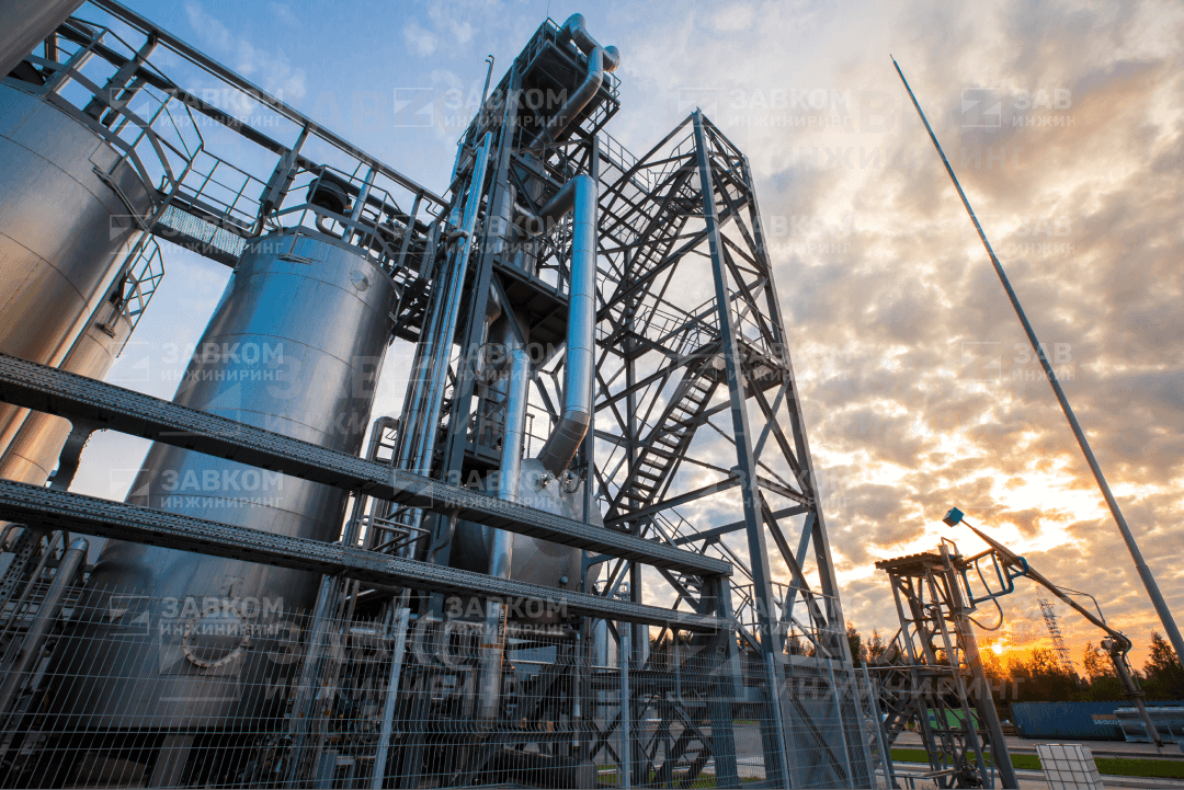 Equipment for rectification and vacuum evaporation installations