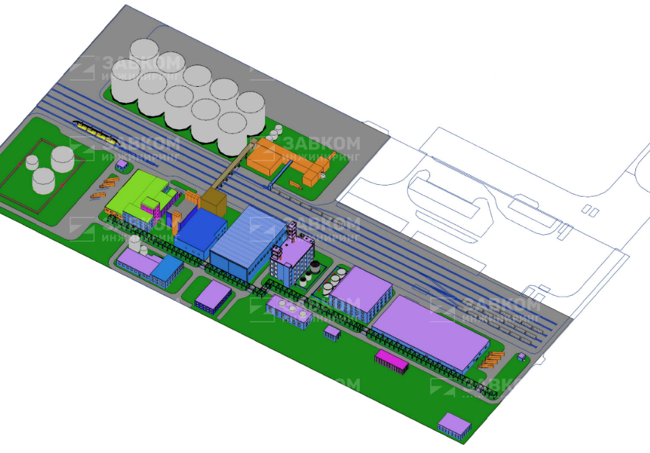 Deep grain processing plant