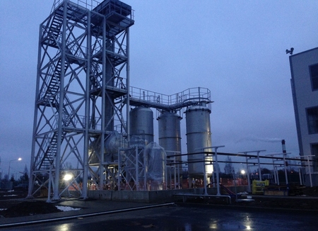 Rectification unit and vacuum evaporator