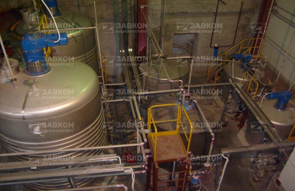Installation of preparation of adhesive composition