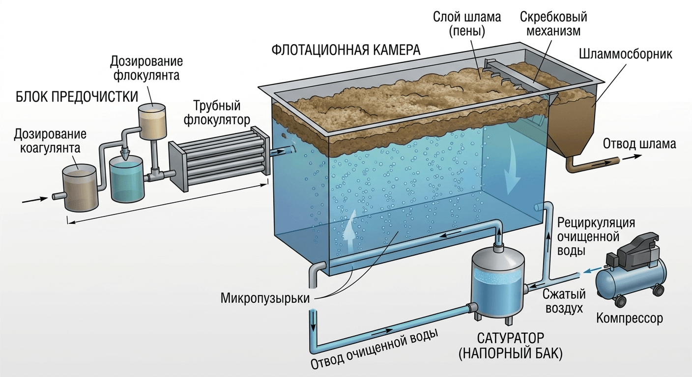 Напорная флотация