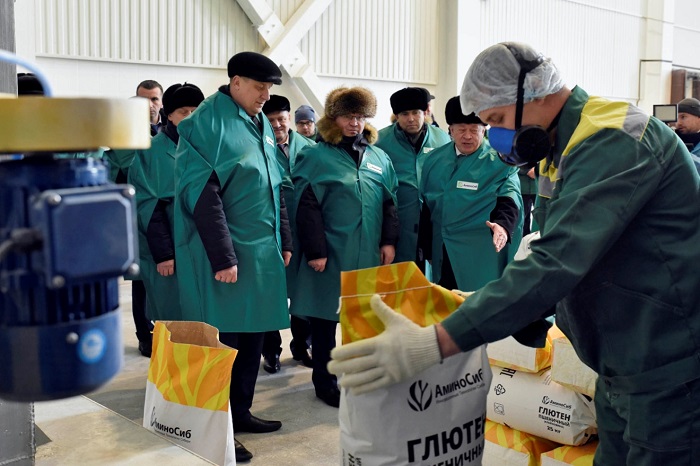 The third stage of the plant of JSC "AminoSib" for grain processing was launched in Ishim