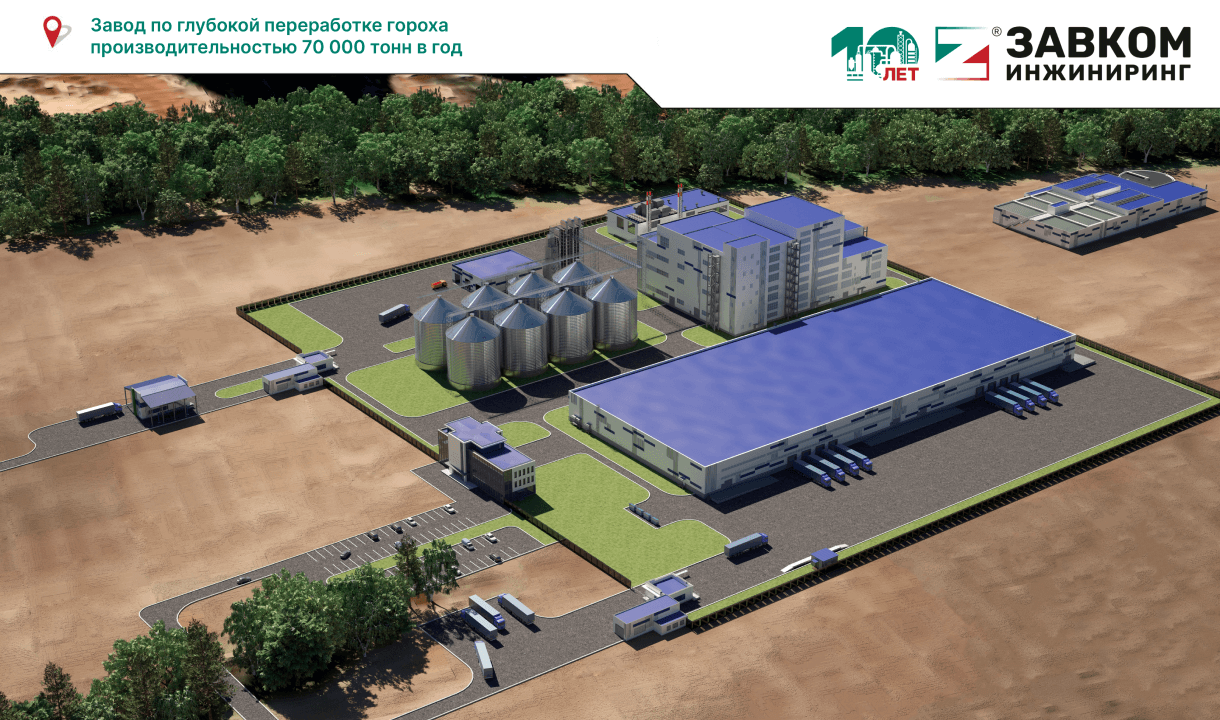 ZAVKOM-ENGINEERING presented its comprehensive decisions for the implementation of large-scale pea processing plants at the ProteinTek International Forum